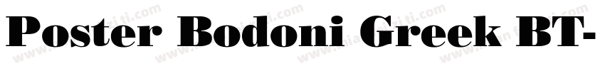 Poster Bodoni Greek BT字体转换